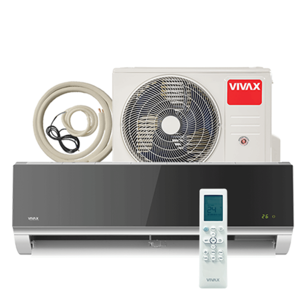 Aer conditionat Vivax R-Design 12000 BTU - Kit inclus, Silver Mirror