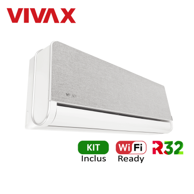 Aer conditionat Vivax H+Design 12000 BTU - Kit inclus, Silver