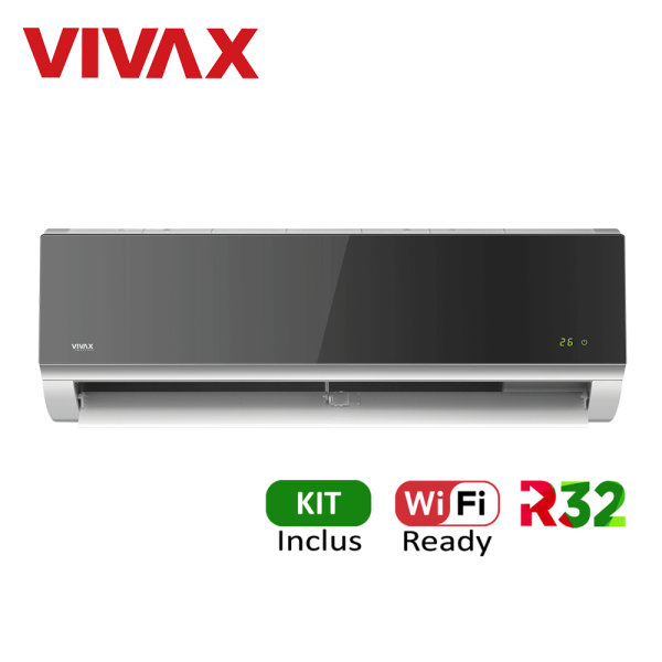Aer conditionat Vivax R-Design 18000 BTU - Kit inclus, Silver Mirror