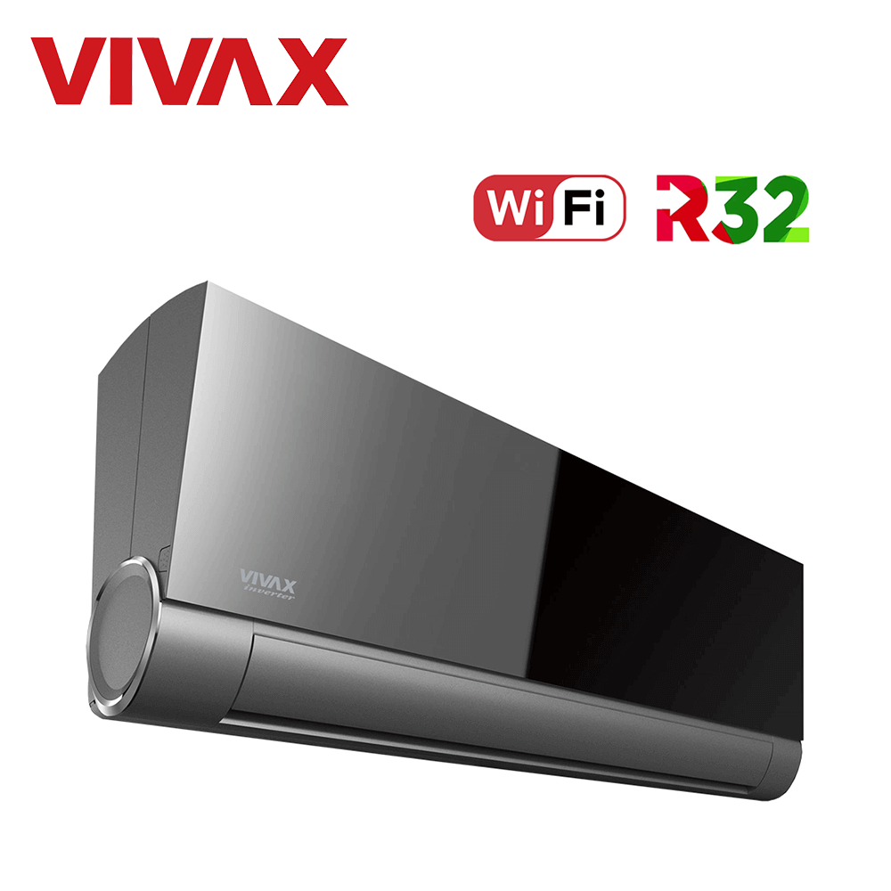 Aer conditionat Vivax V-Design 9000 BTU - WiFi, Gray Mirror