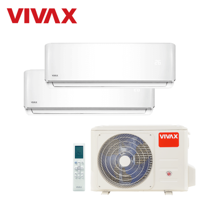 Aer conditionat multisplit Vivax 18000 BTU, 2 unitati R-design, 9+12 BTU