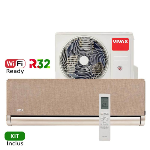 Aer conditionat Vivax H+Design 18000 BTU - Kit inclus, Gold