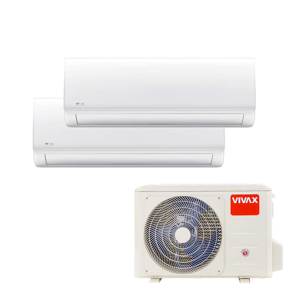 Aer conditionat multisplit Vivax 14000 BTU, 2 unitati N-design, 7+7 BTU