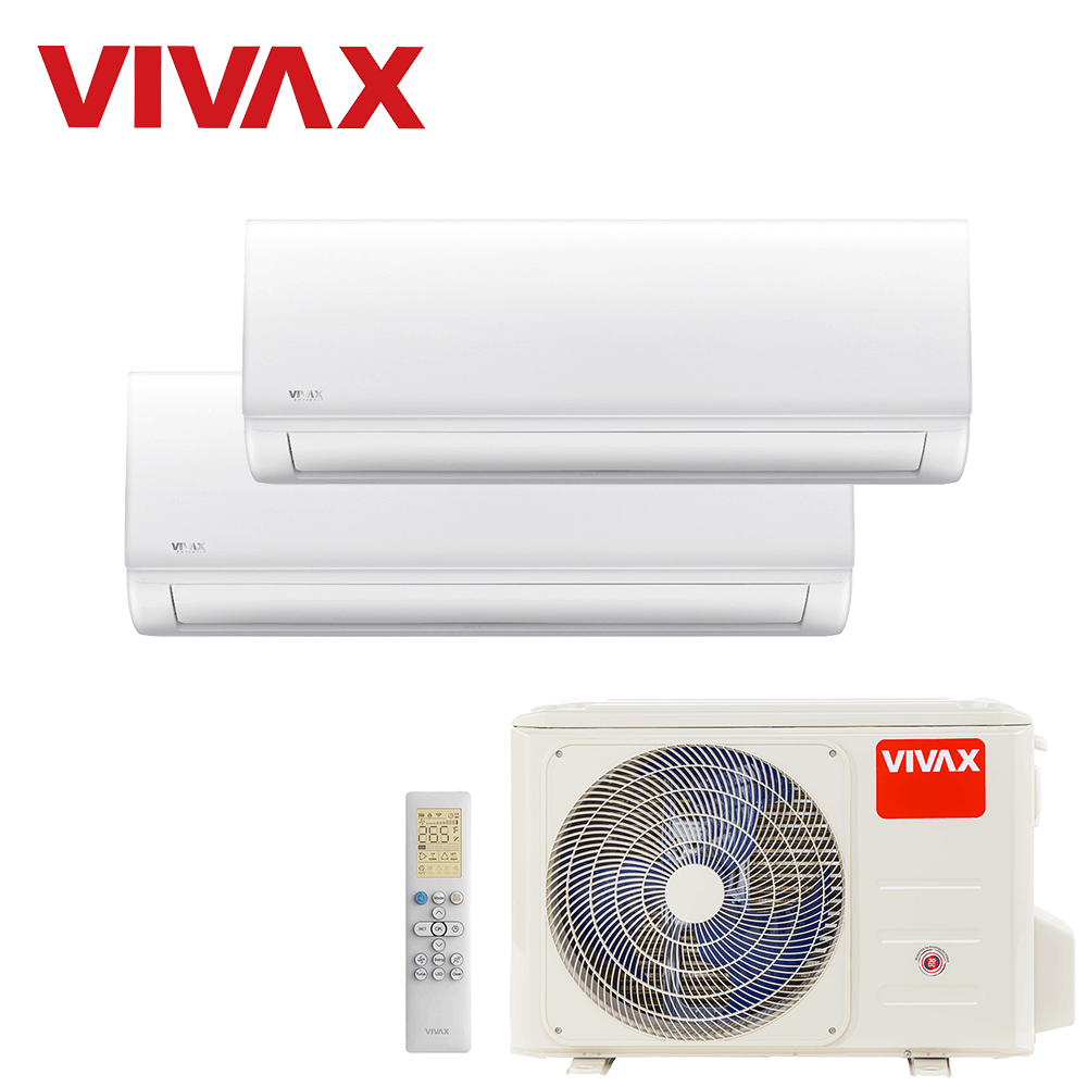 Aer conditionat multisplit Vivax 14000 BTU, 2 unitati N-design, 7+7 BTU