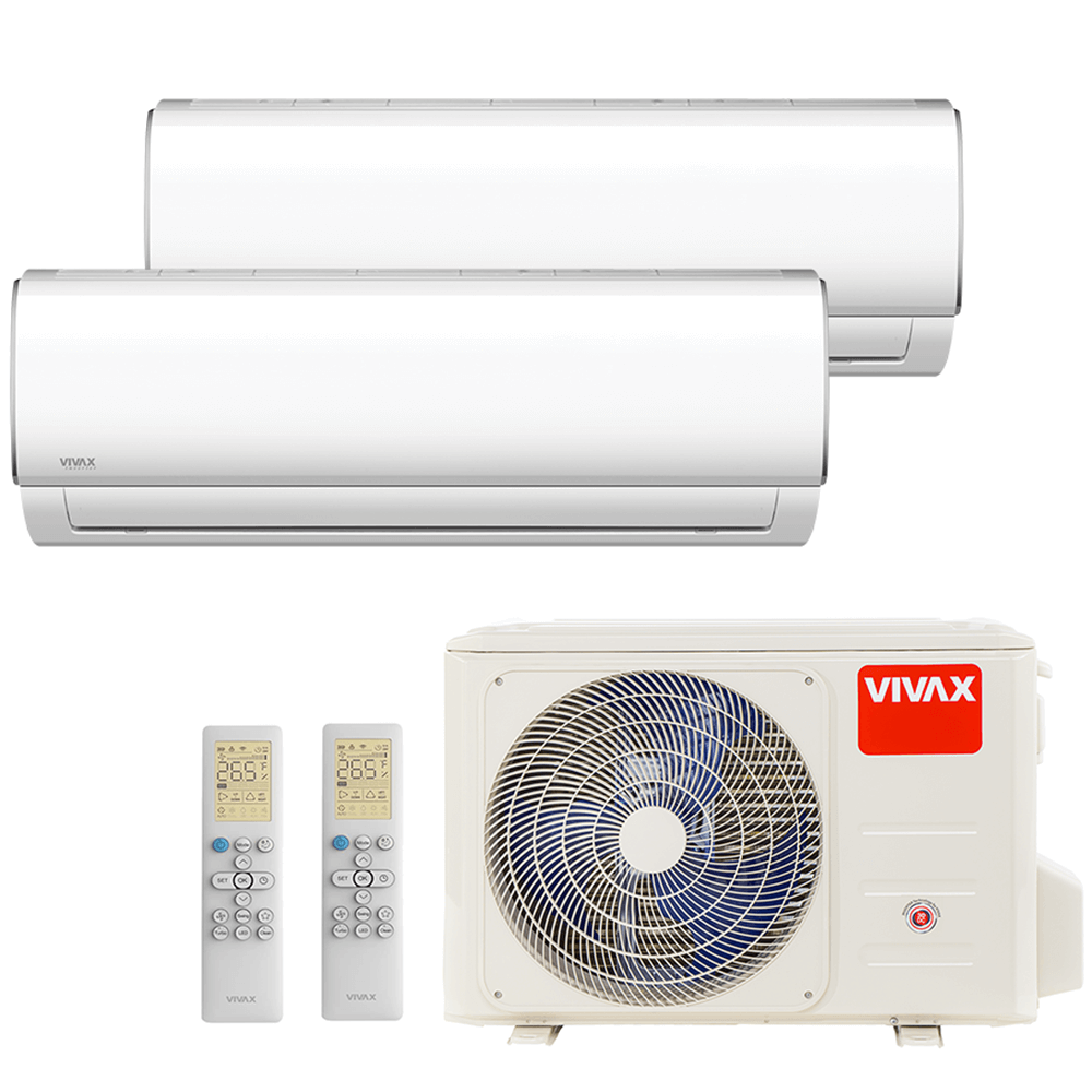 Aer conditionat multisplit Vivax 14000 BTU, 2 unitati M-design, 7+7 BTU
