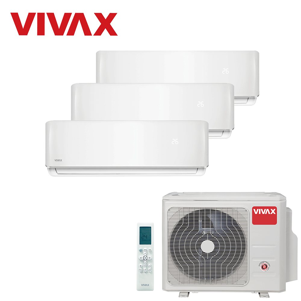 Aer conditionat multisplit Vivax 27000 BTU, 3 unitati R-design, 9+9+9 BTU