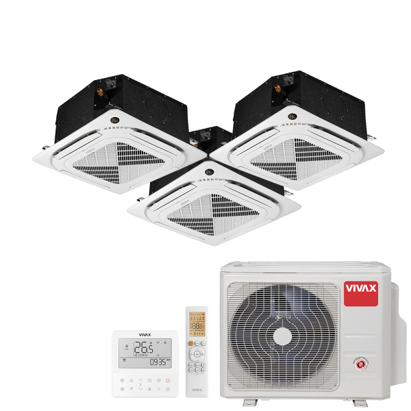 Aer conditionat multisplit Vivax 27000 BTU - 3 unitati Caseta 4 directii, 9+9+12 BTU