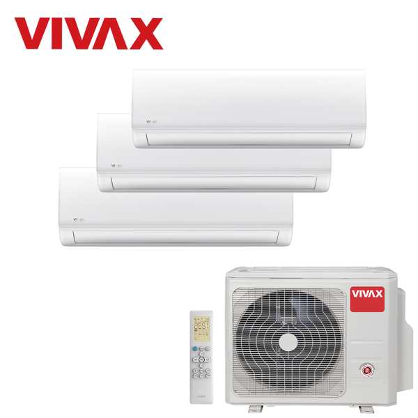 Aer conditionat multisplit Vivax 27000 BTU, 3 unitati N-design, 9+9+12 BTU