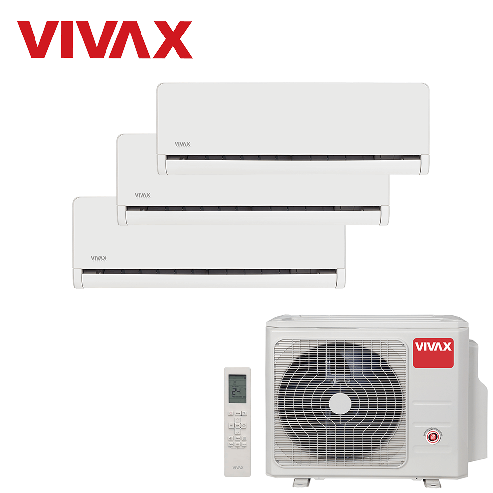 Aer conditionat multisplit Vivax 27000 BTU, 3 unitati H-design, 12+12+12 BTU