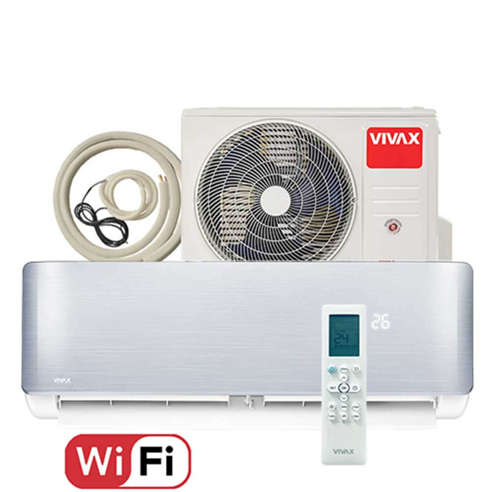 Aer conditionat Vivax R-Design 9000 BTU - WiFi, Kit inclus, Silver