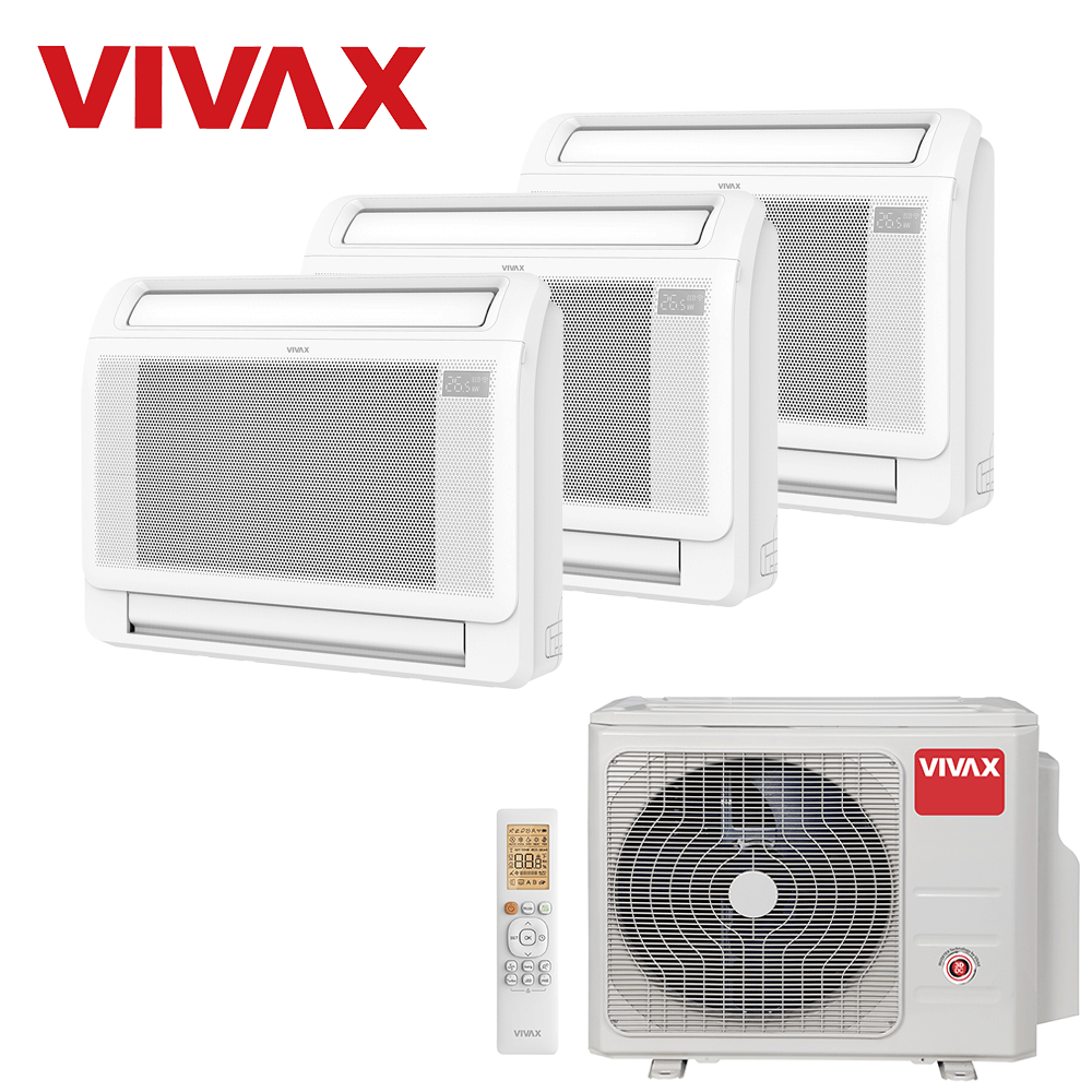 Aer conditionat multisplit Vivax 21000 BTU - 3 unitati de Pardoseala, 12+12+12 BTU