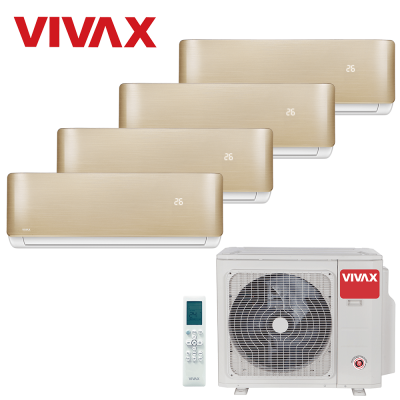 Aer conditionat multisplit Vivax 28000 BTU, 4 unitati R-design, 9+9+9+12 BTU, Gold