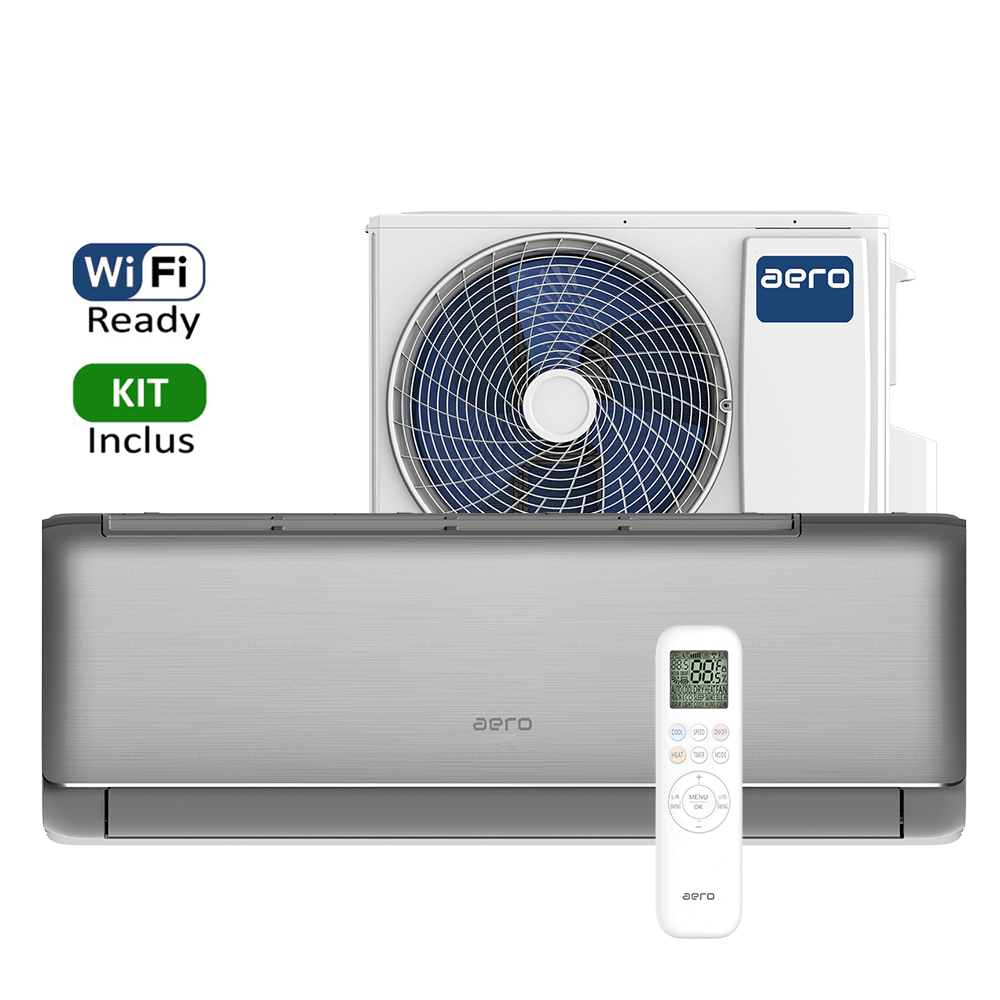 Aer conditionat Aero Elite 9000 BTU - Kit inclus, Grey Shadow